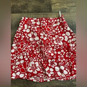 Sunday Best Red and White Floral Skirt 00